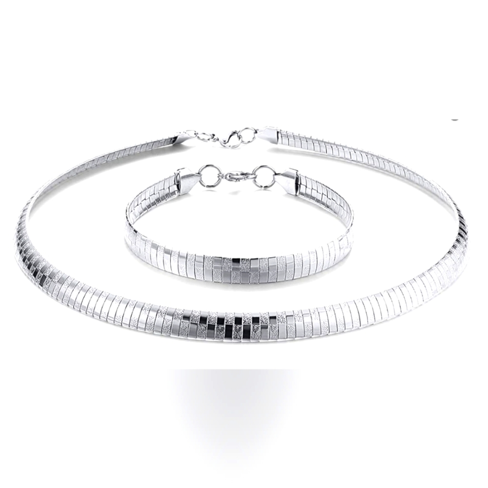 Stainless Steel chain necklace and bracelet set